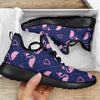 Flamingo Christmas Mesh Knit Sneakers Shoes