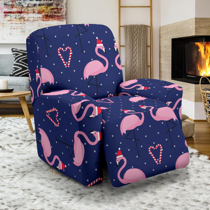 Flamingo Christmas Recliner Slipcover-JORJUNE.COM