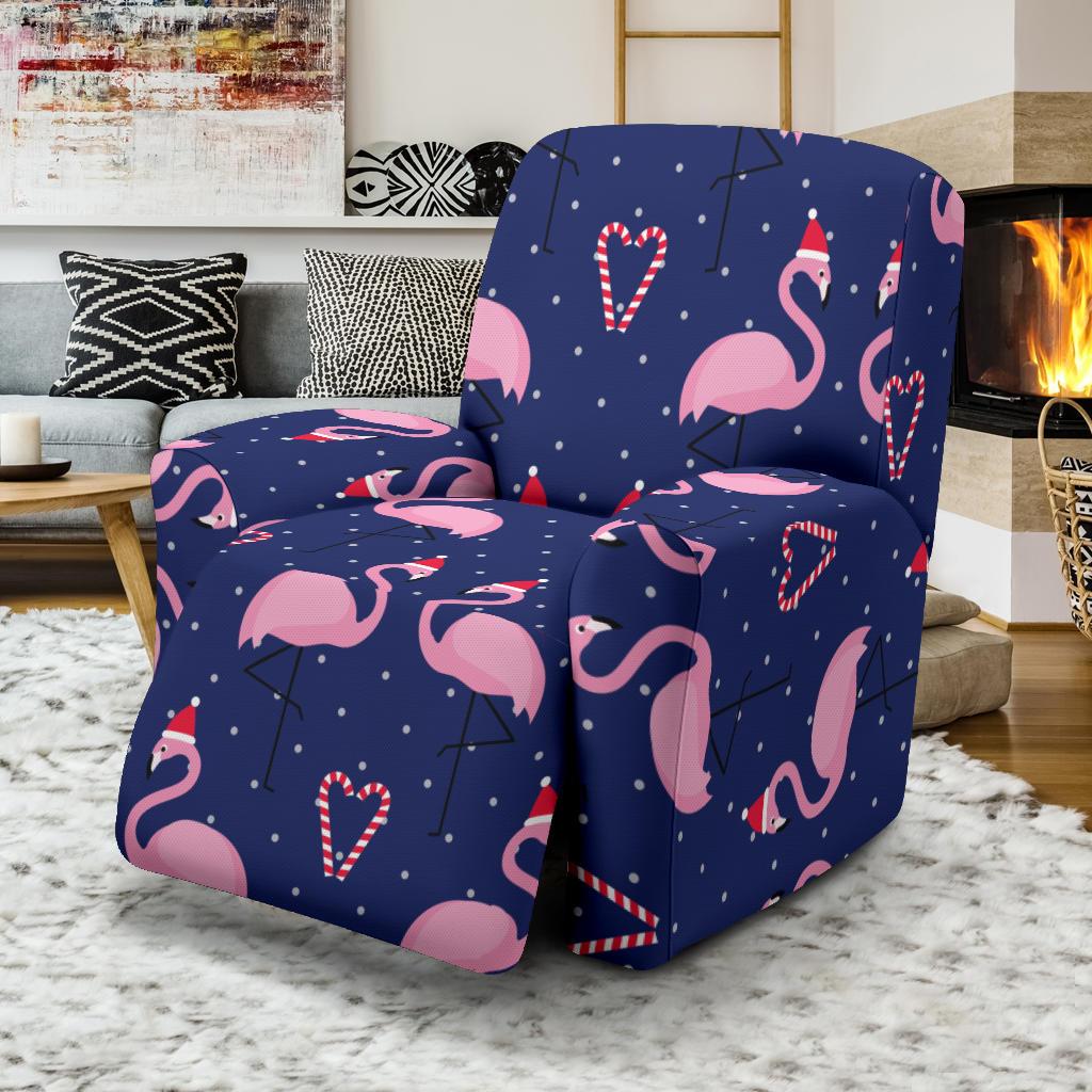 Flamingo Christmas Recliner Slipcover-JORJUNE.COM