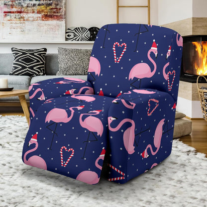 Flamingo Christmas Recliner Slipcover-JORJUNE.COM
