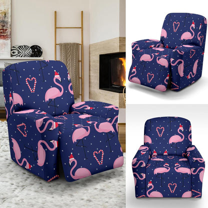 Flamingo Christmas Recliner Slipcover-JORJUNE.COM
