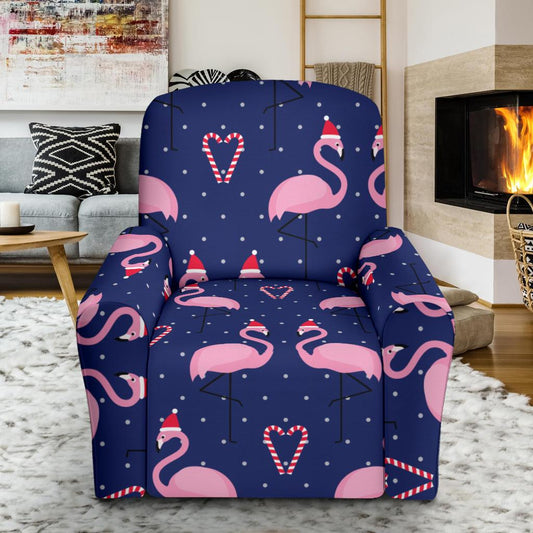 Flamingo Christmas Recliner Slipcover-JORJUNE.COM