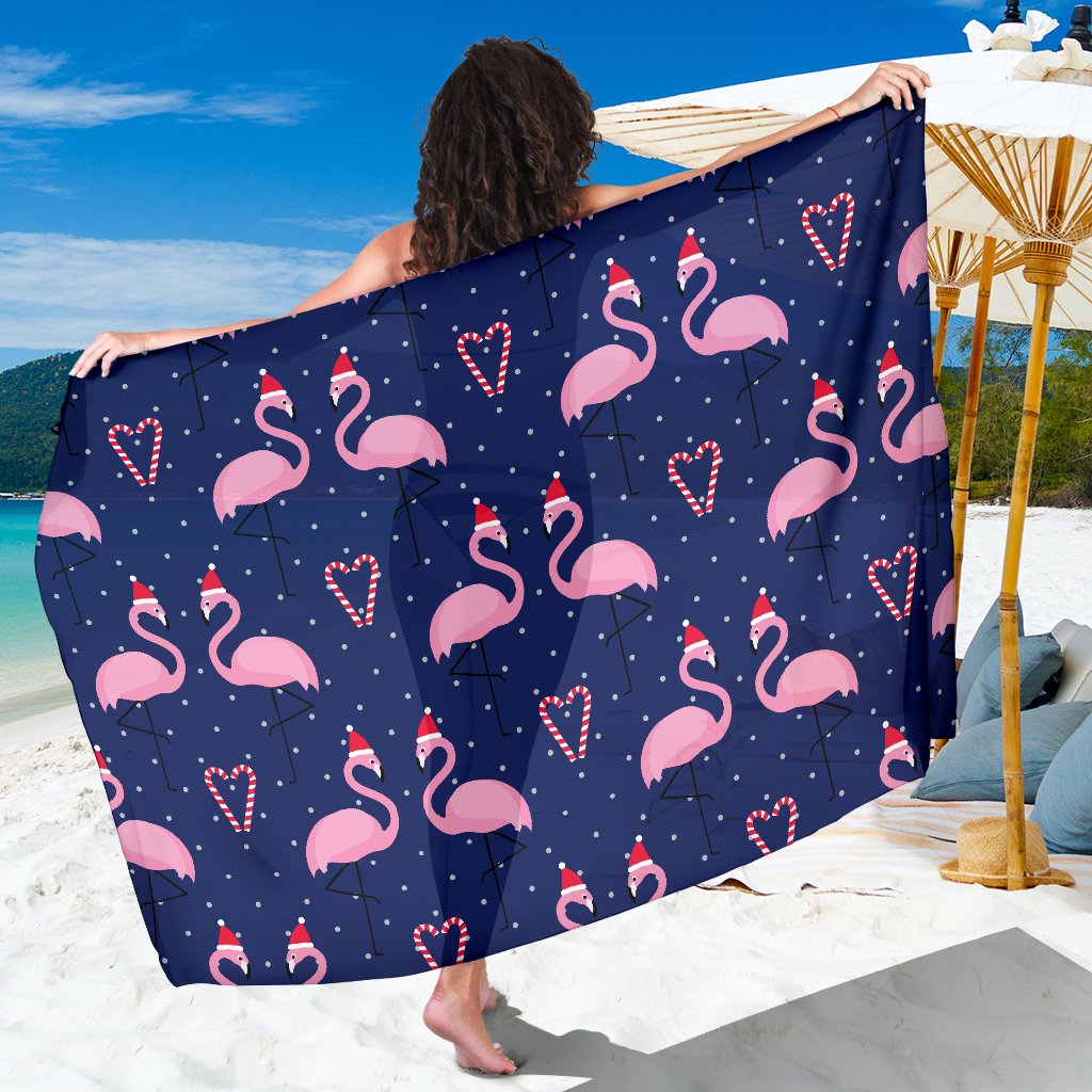 Flamingo Christmas Sarong Pareo Wrap