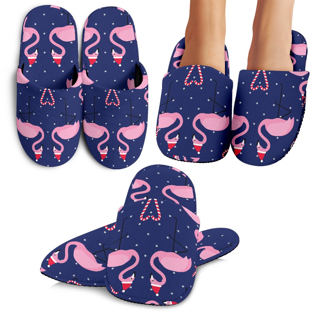 Flamingo Christmas Slippers
