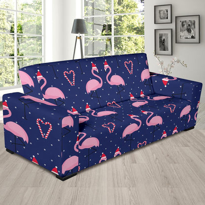 Flamingo Christmas Sofa Slipcover-JORJUNE.COM
