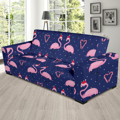 Flamingo Christmas Sofa Slipcover-JORJUNE.COM