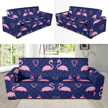 Flamingo Christmas Sofa Slipcover-JORJUNE.COM