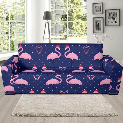 Flamingo Christmas Sofa Slipcover-JORJUNE.COM