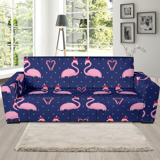 Flamingo Christmas Sofa Slipcover-JORJUNE.COM