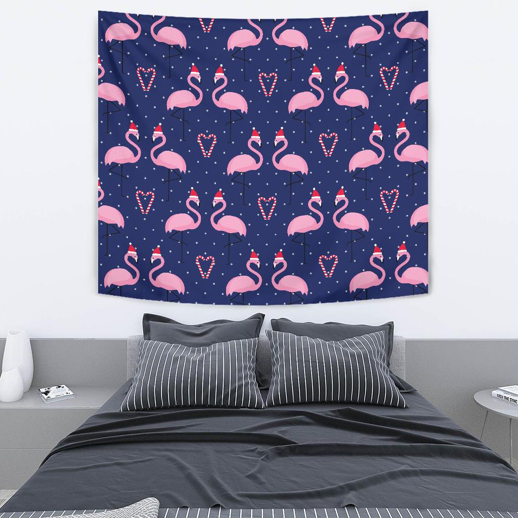 Flamingo Christmas Tapestry