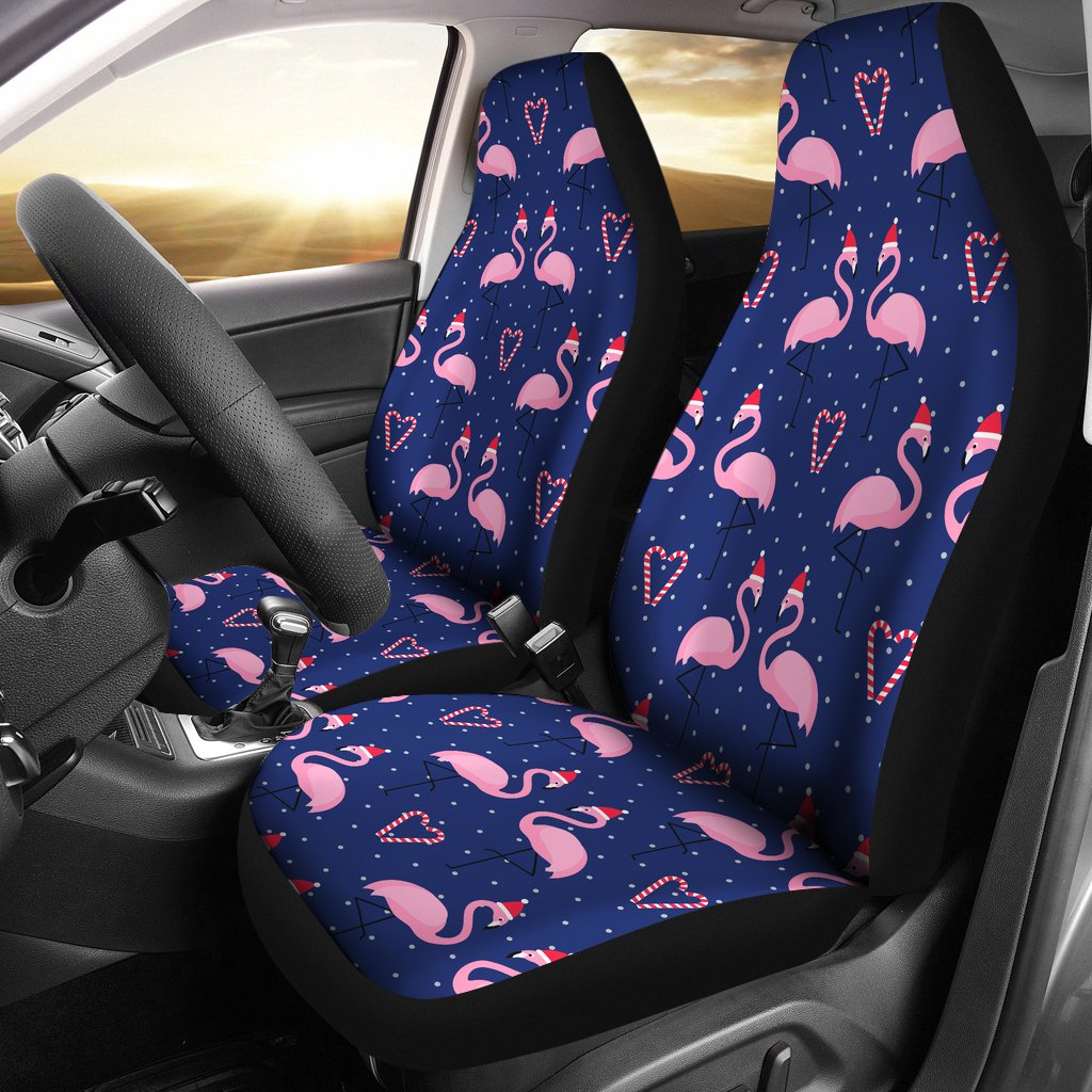 Flamingo Christmas Universal Fit Car Seat Covers