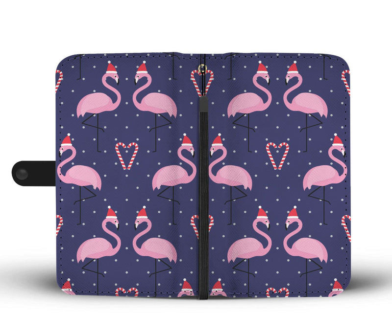 Flamingo Christmas Wallet Phone Case