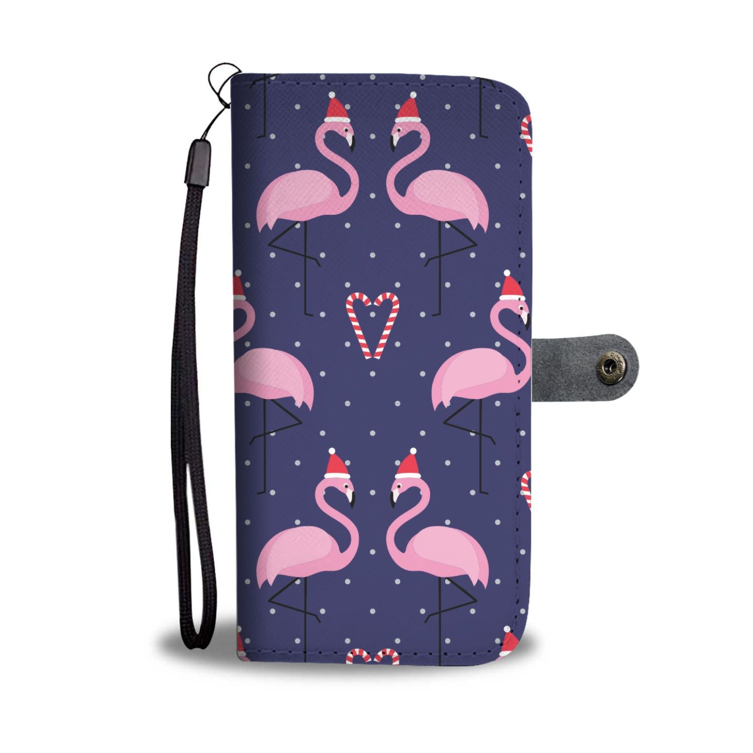 Flamingo Christmas Wallet Phone Case