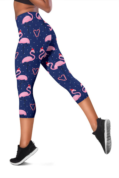 Flamingo Christmas Women Capris