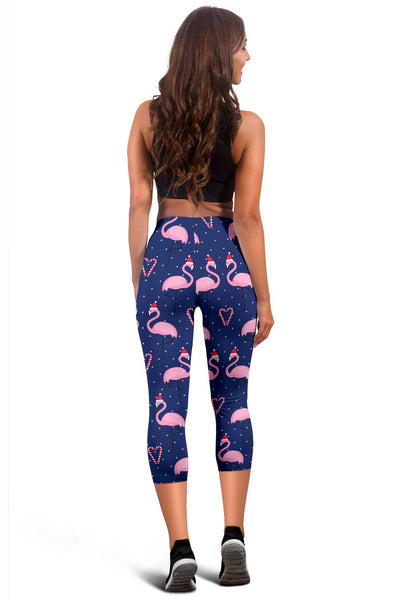 Flamingo Christmas Women Capris