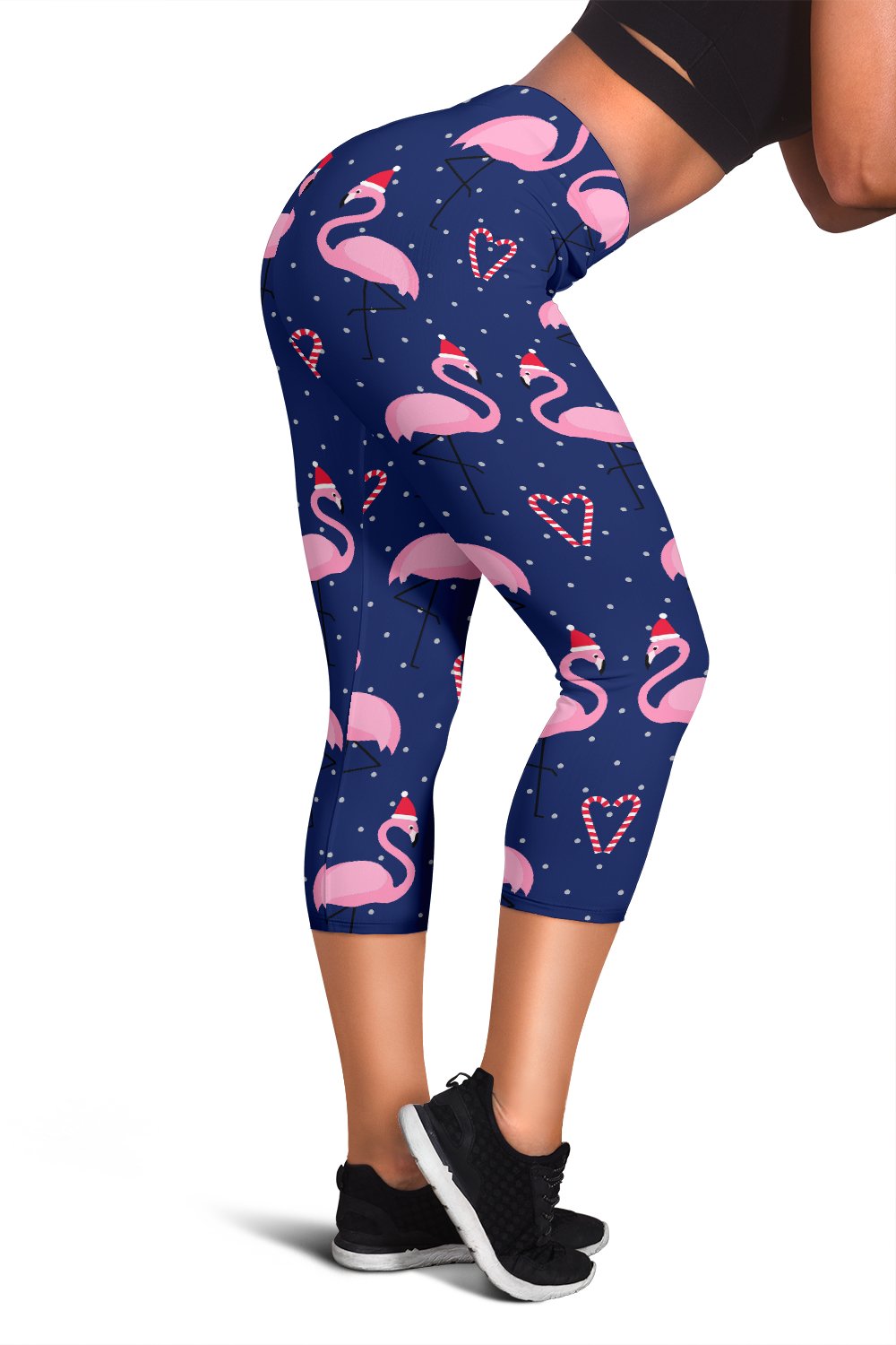 Flamingo Christmas Women Capris