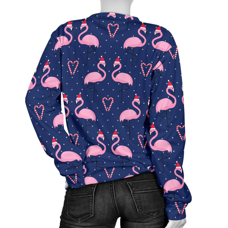 Flamingo Christmas Women Crewneck Sweatshirt