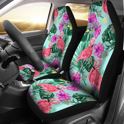 Flamingo Tropical Hibiscus Pattern Universal Fit Car Seat Covers