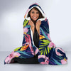 Flamingo Hibiscus Print Hooded Blanket-JORJUNE.COM