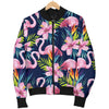 Flamingo Hibiscus Print Men Casual Bomber Jacket