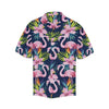 Flamingo Hibiscus Print Men Hawaiian Shirt