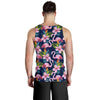 Flamingo Hibiscus Print Men Tank Top