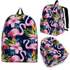 Flamingo Hibiscus Print Premium Backpack