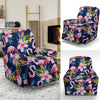 Flamingo Hibiscus Print Recliner Slipcover-JORJUNE.COM