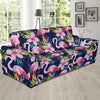 Flamingo Hibiscus Print Sofa Slipcover-JORJUNE.COM