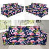 Flamingo Hibiscus Print Sofa Slipcover-JORJUNE.COM