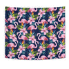 Flamingo Hibiscus Print Tapestry