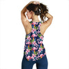 Flamingo Hibiscus Print Women Racerback Tank Top