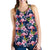 Flamingo Hibiscus Print Women Racerback Tank Top