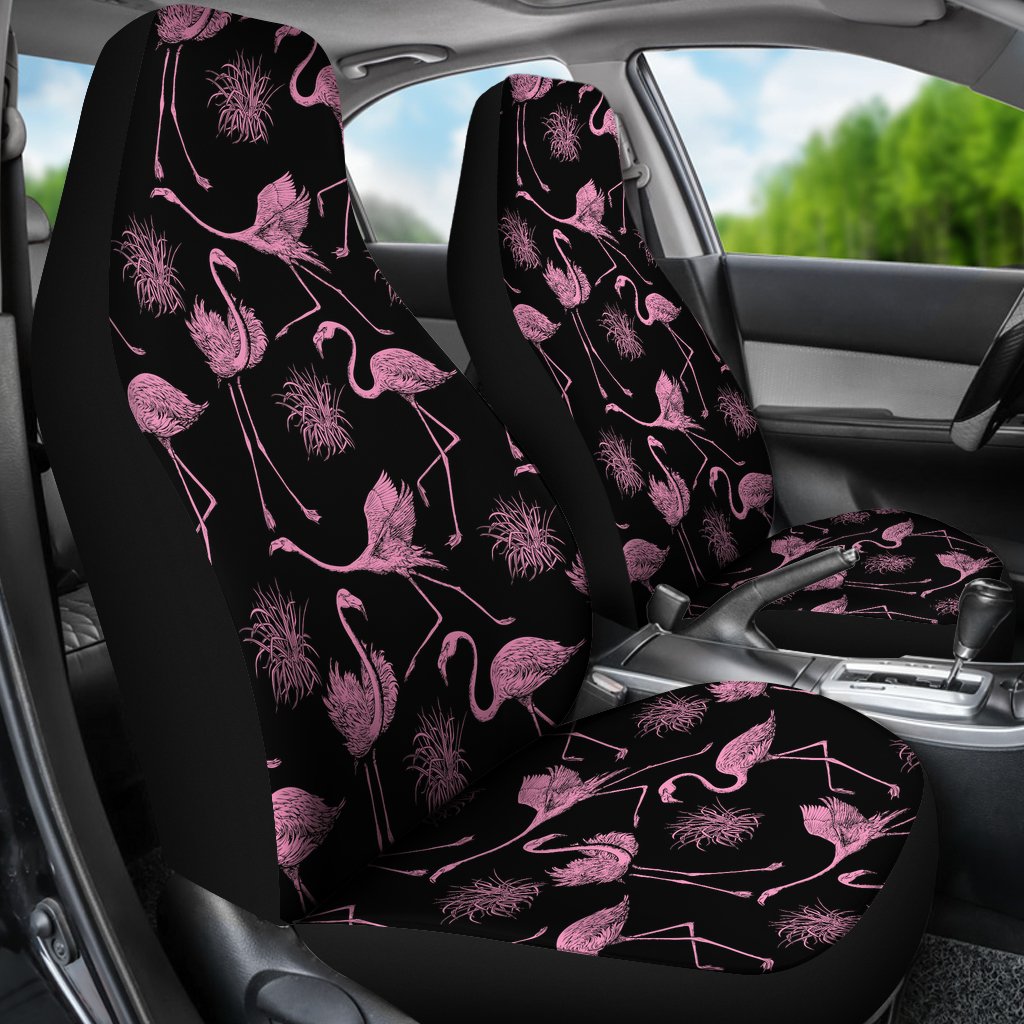 Flamingo Pink Print Pattern Universal Fit Car Seat Covers