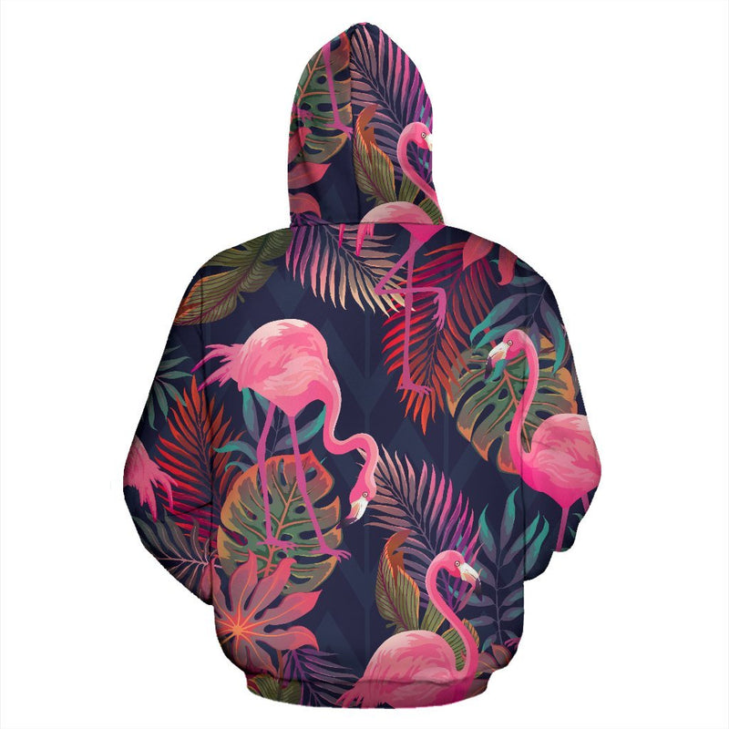 Flamingo Tropical Pattern All Over Print Hoodie