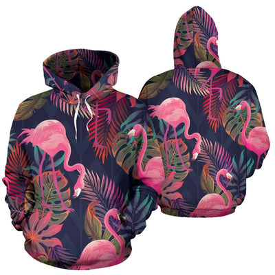 Flamingo Tropical Pattern All Over Print Hoodie