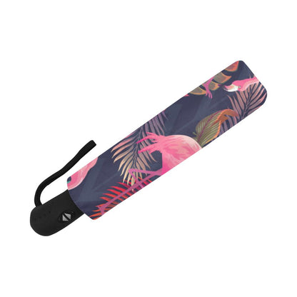 Flamingo Pink Scene Automatic Foldable Umbrella