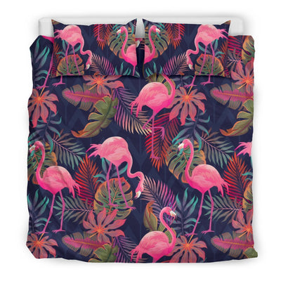 Flamingo Tropical Pattern Duvet Cover Bedding Set