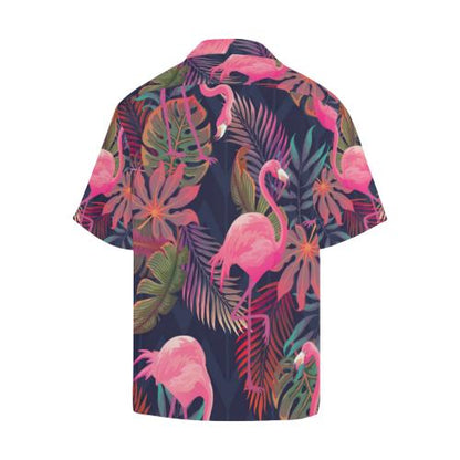 Flamingo Pink Scene Men Hawaiian Shirt