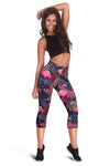 Flamingo Pink Scene Women Capris