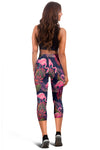 Flamingo Pink Scene Women Capris