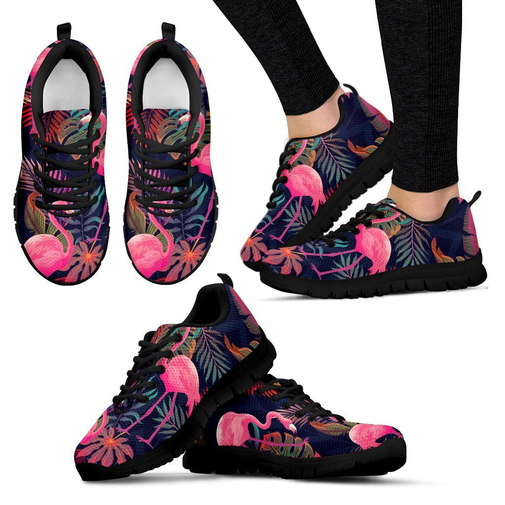 Flamingo Tropical Pattern Women Sneakers