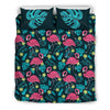 Flamingo Print Pattern Duvet Cover Bedding Set