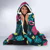 Flamingo Print Pattern Hooded Blanket-JORJUNE.COM