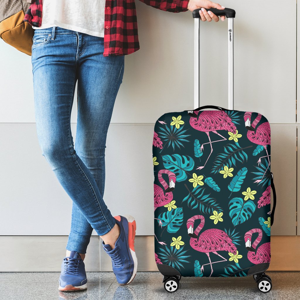 Flamingo Print Pattern Luggage Cover Protector