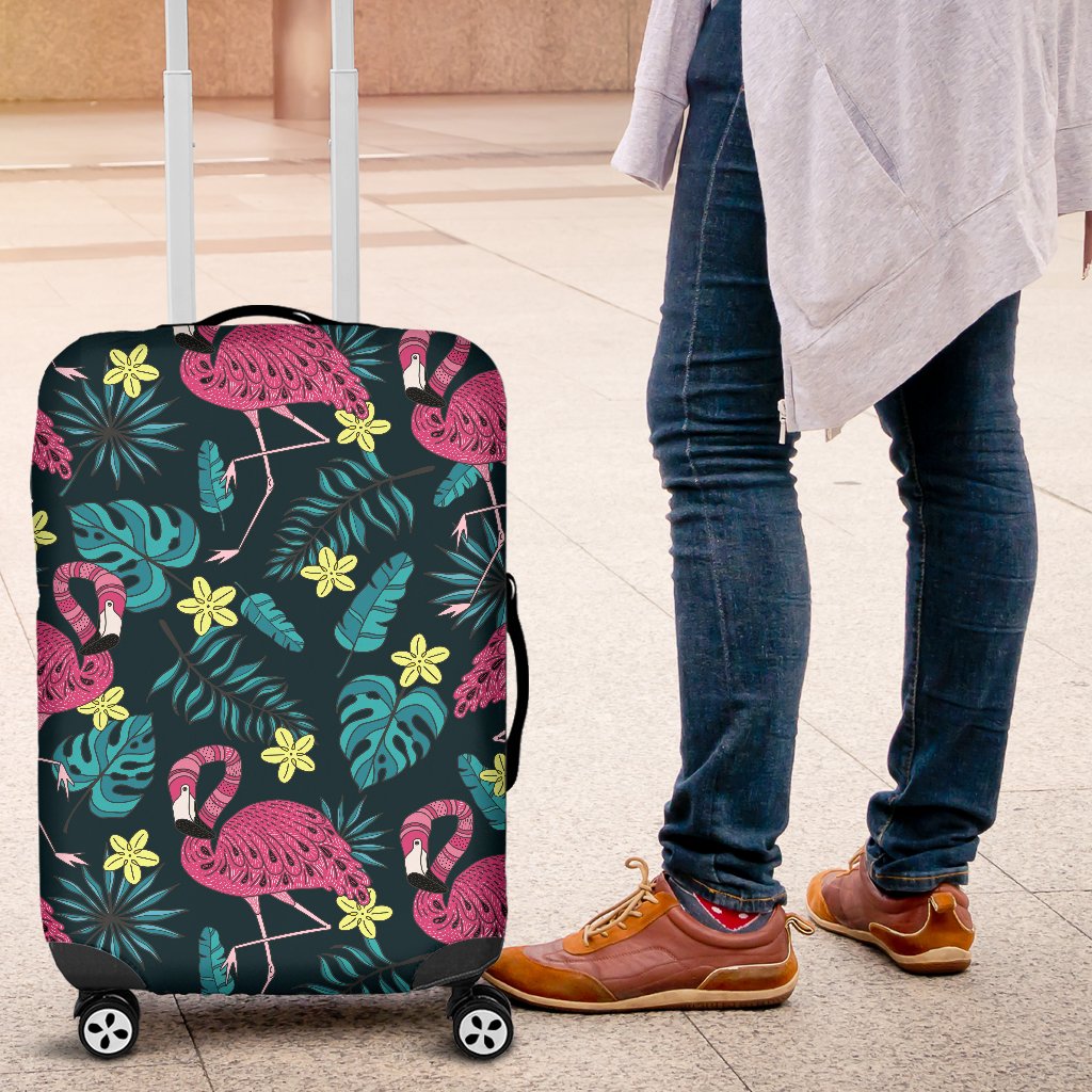 Flamingo Print Pattern Luggage Cover Protector