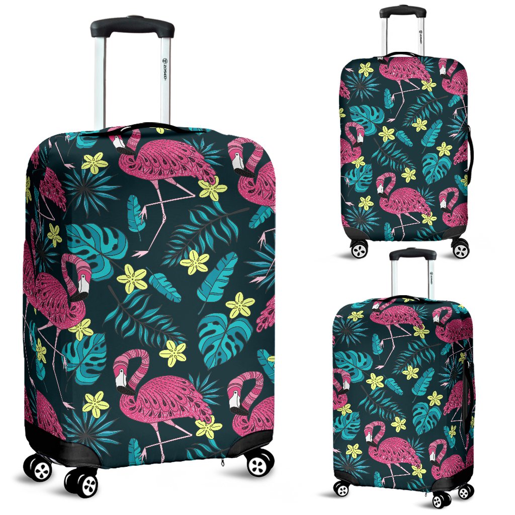 Flamingo Print Pattern Luggage Cover Protector