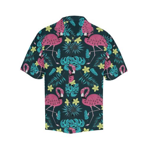 Flamingo Print Pattern Men Hawaiian Shirt