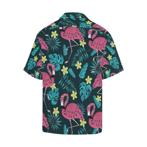 Flamingo Print Pattern Men Hawaiian Shirt