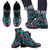 Flamingo Print Pattern Men Leather Boots